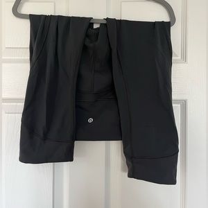 Grey lululemon crop leggings size 8